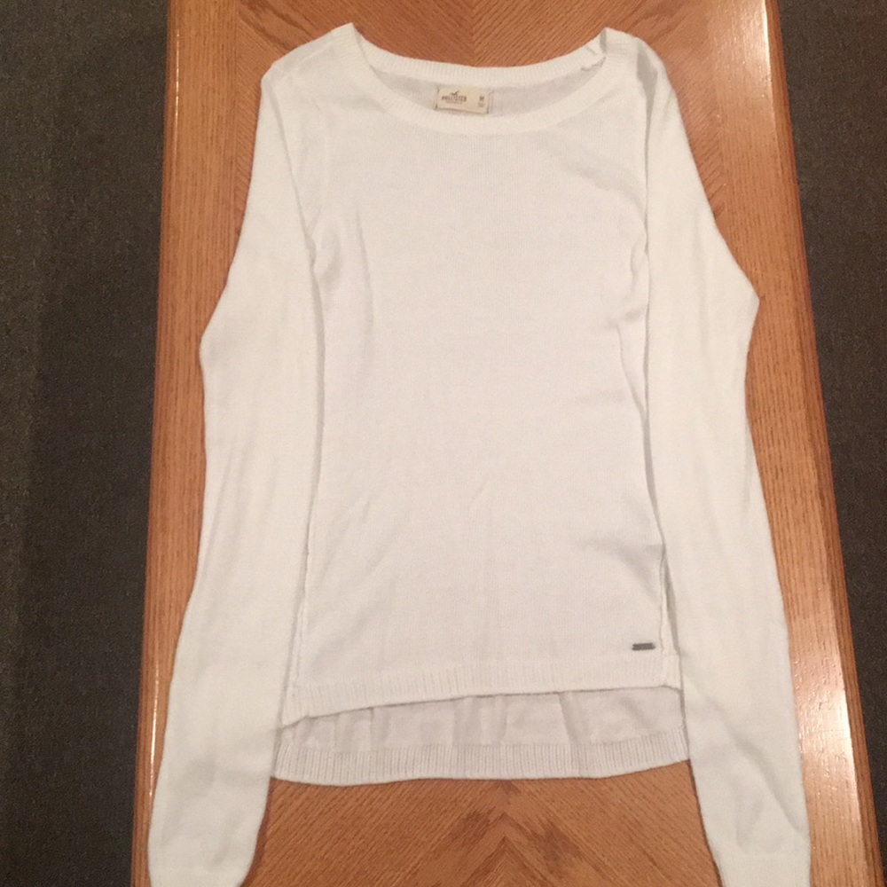 white Hollister sweater